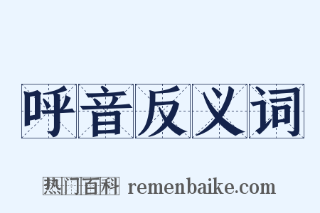 呼音反义词是什么意思的图片